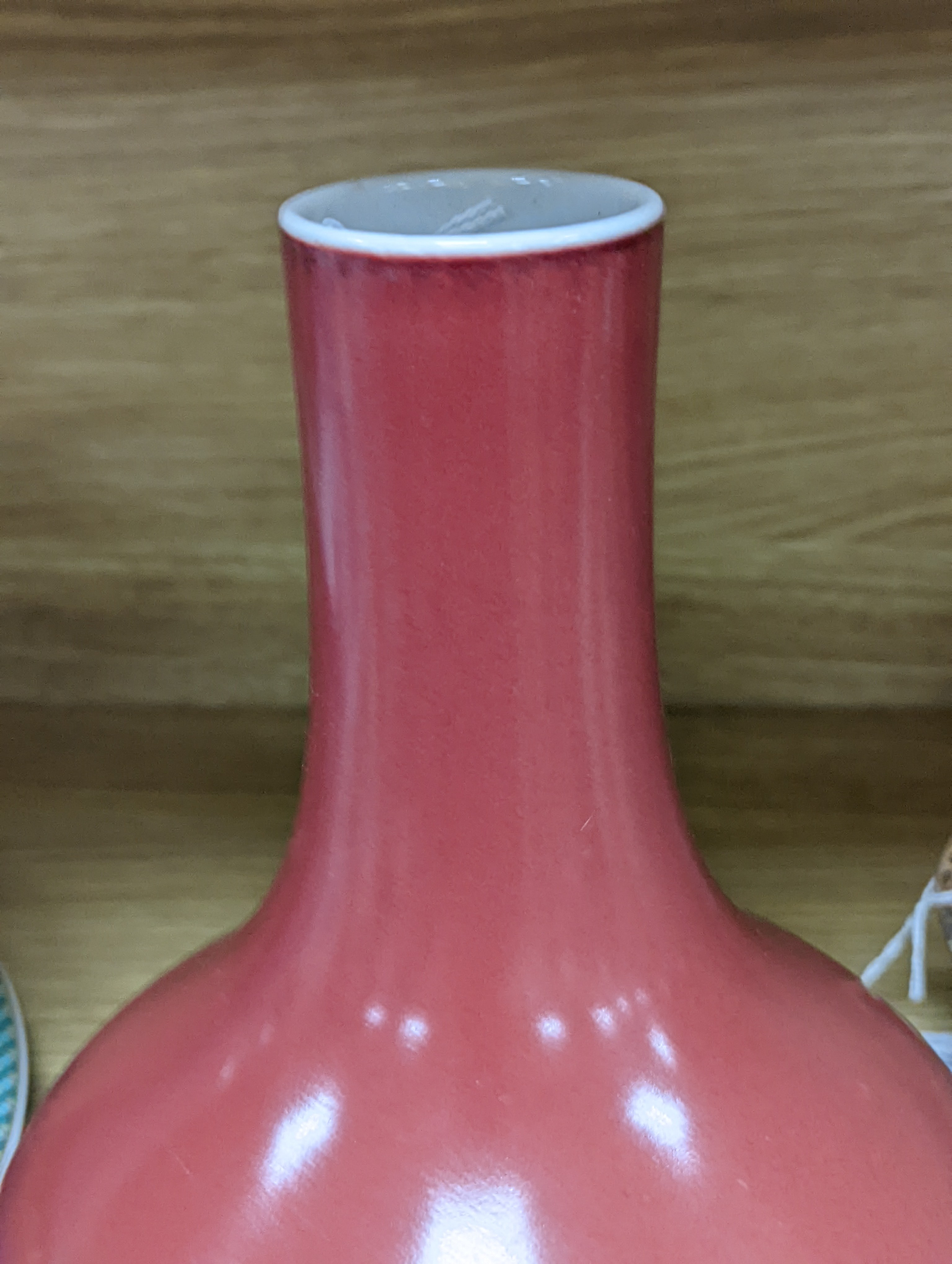 A Chinese sang-de-boeuf vase, 23cm